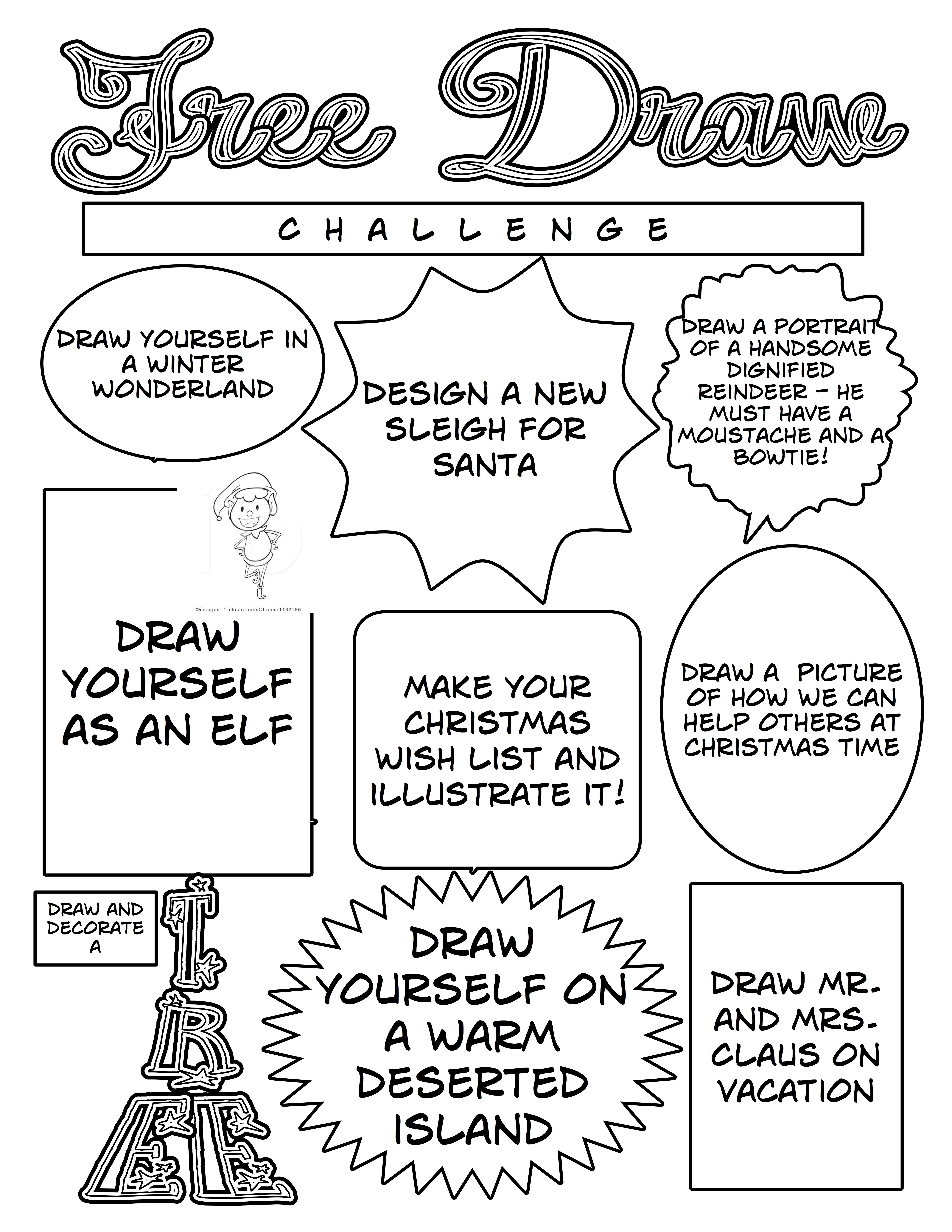 5100x6600 December Free Draw Challenge December, Art Lessons And Teaching Art