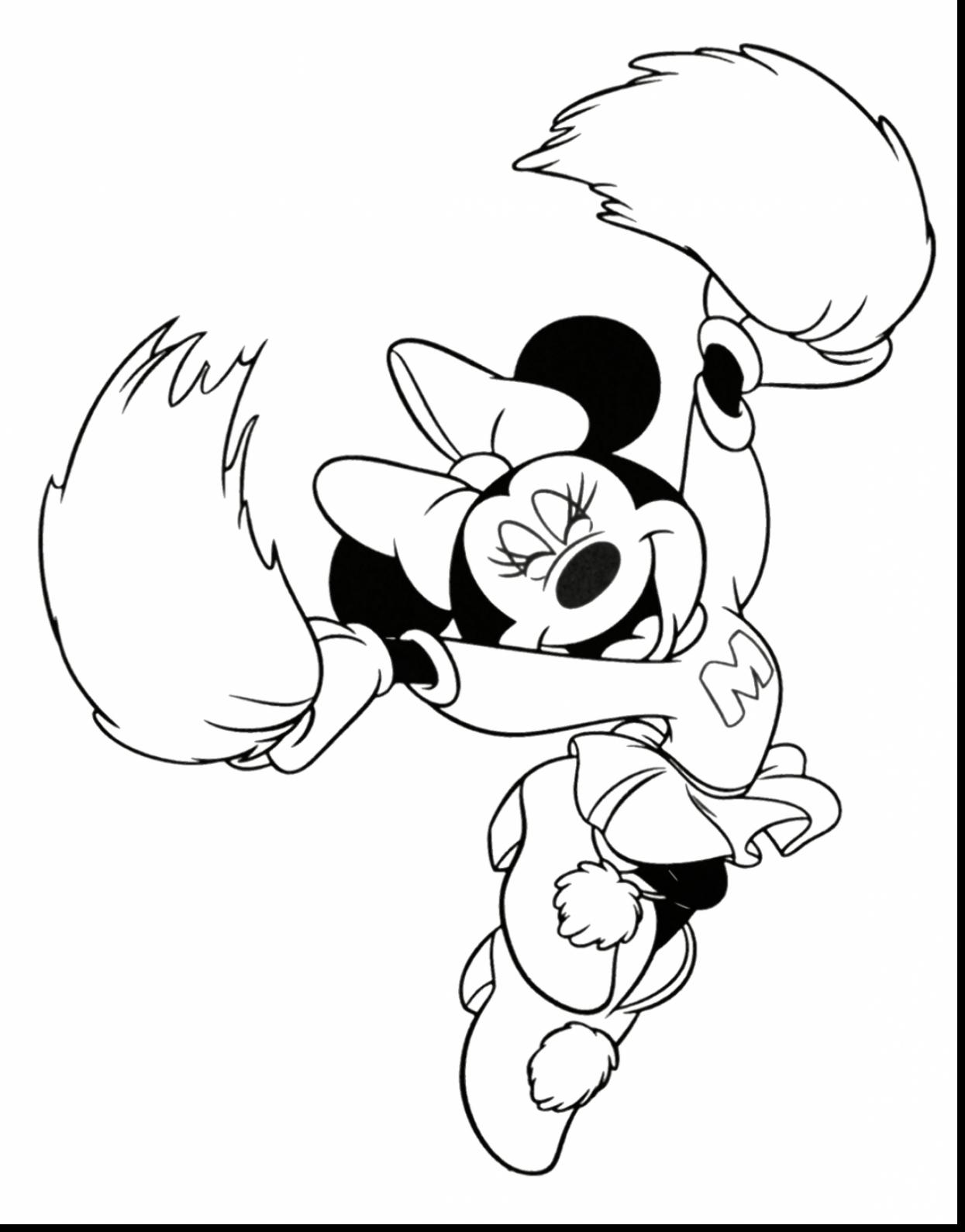 1245x1590 Marvelous Minnie Mouse Coloring Pages With Cheerleader Coloring