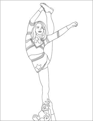 309x400 Free Coloring Pages Cheerleading Coloring Pages All Star Cheer