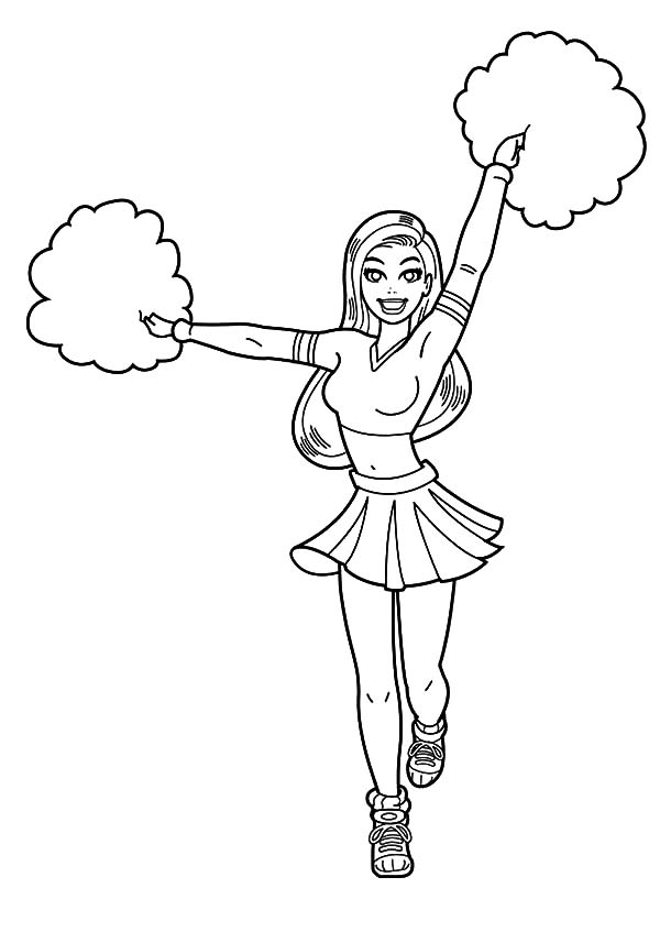 Cheerleader Team Coloring Pages 6