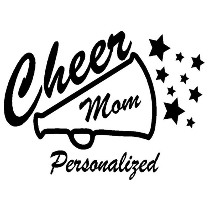 800x800 Cheer Mom Megaphone Sticker