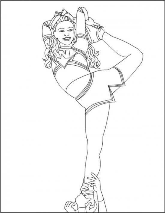 550x711 Cheerleaders Coloring Pages Coloring Sheets Cheerleading