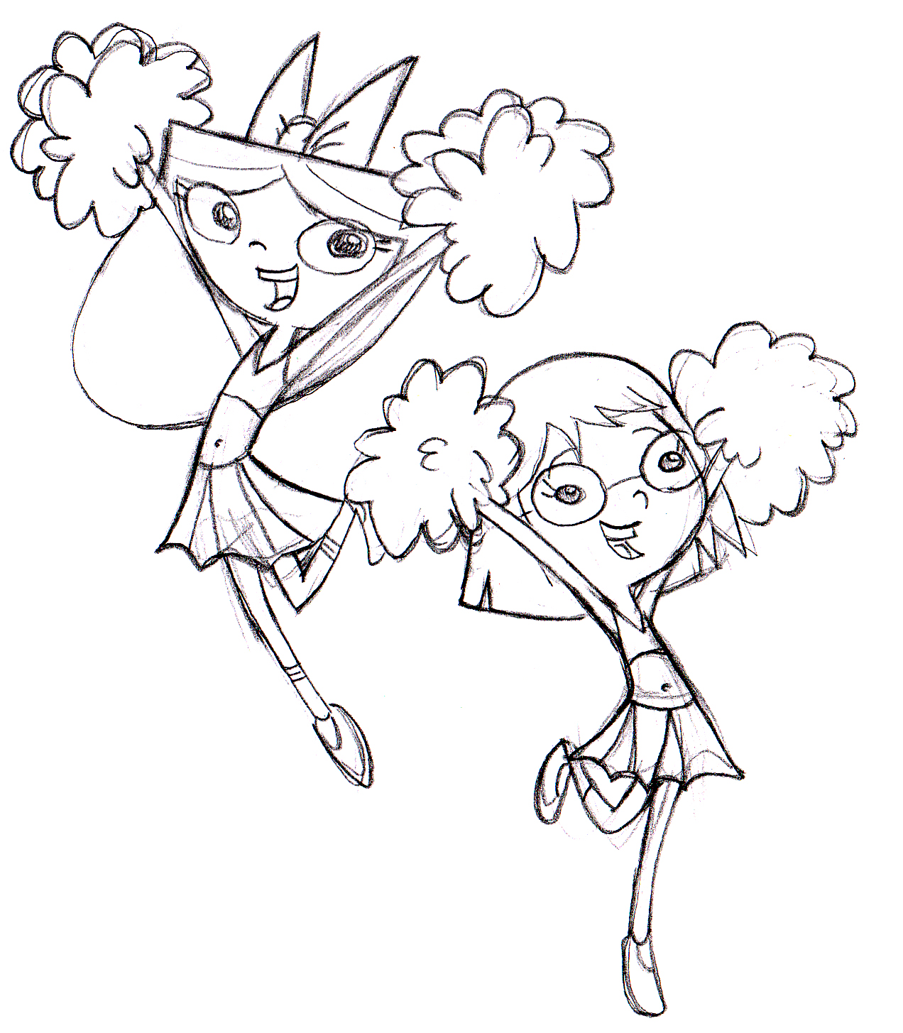 1272x1455 Drawings Of Cheerleaders Collection