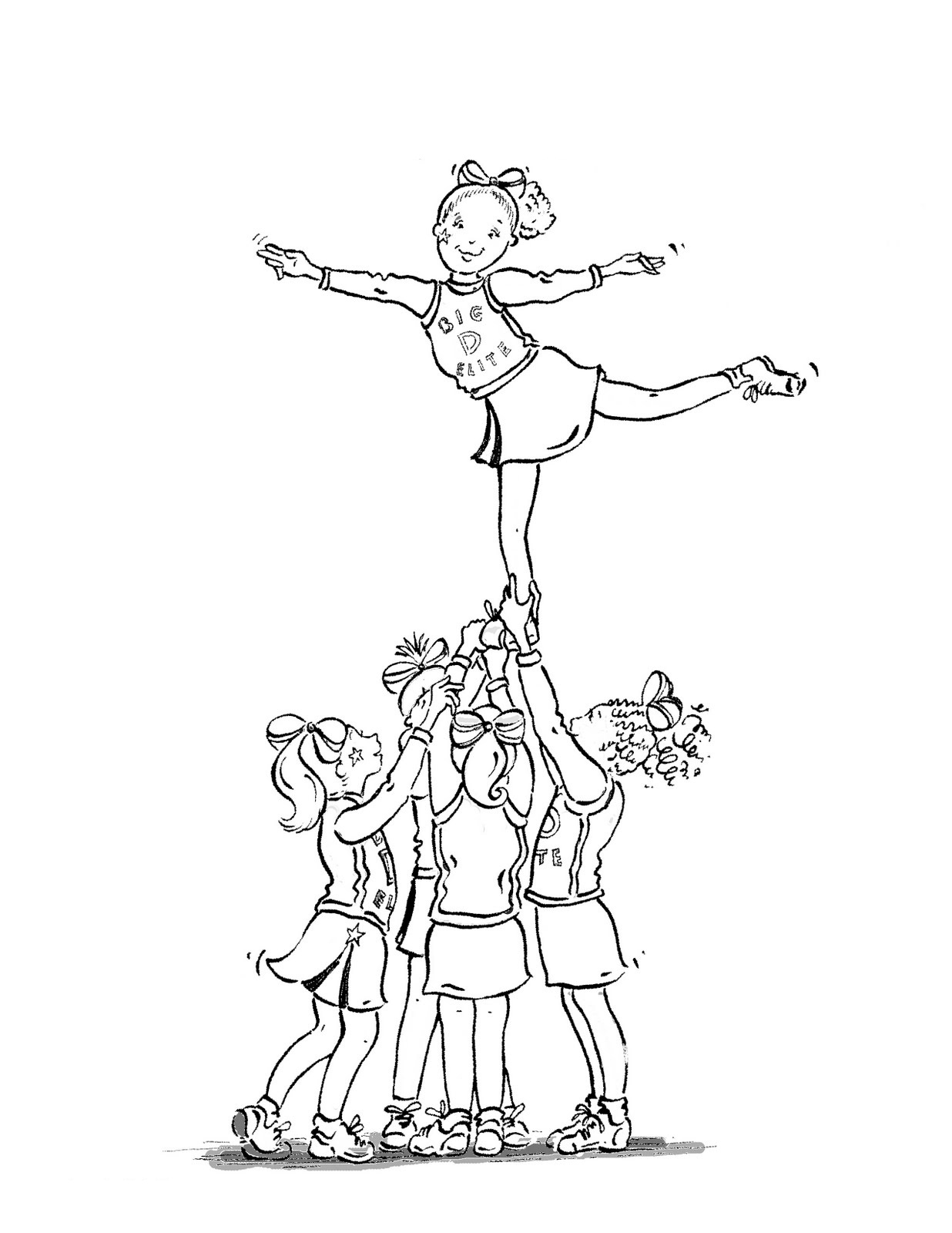 1236x1600 Free Printable Cheerleading Coloring Pages For Kids