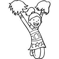 200x200 Cheerleader Coloring Pages