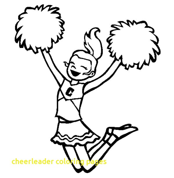 600x612 Cheerleader Coloring Pages With Cheerleader Cheerleading For Her