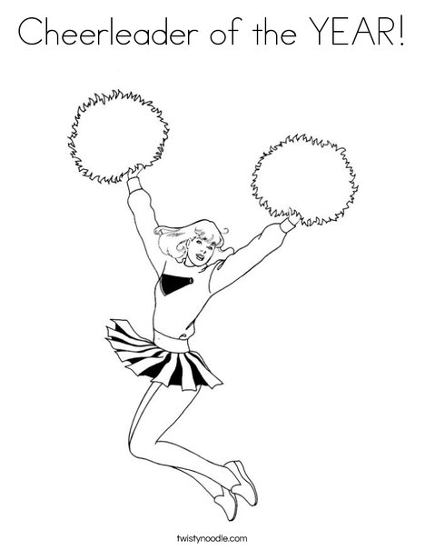 468x605 Cheerleader Of The Year Coloring Page