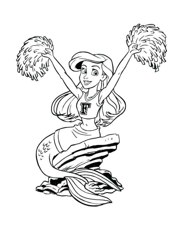 617x800 Cheerleading Coloring Pages Football Player And Cheerleader