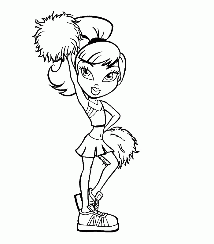700x800 Coloring Pictures Of Cheerleaders Many Interesting Cliparts