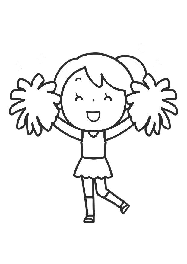 620x875 Coloring Page Cheerleading