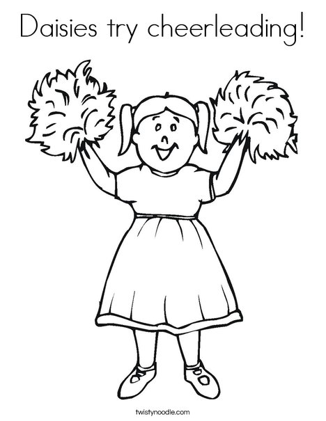 468x605 Daisies Try Cheerleading Coloring Page