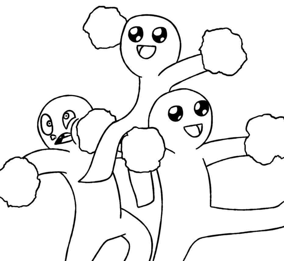 932x857 Draw The Squad Cheerleading By Wolfryhedgies