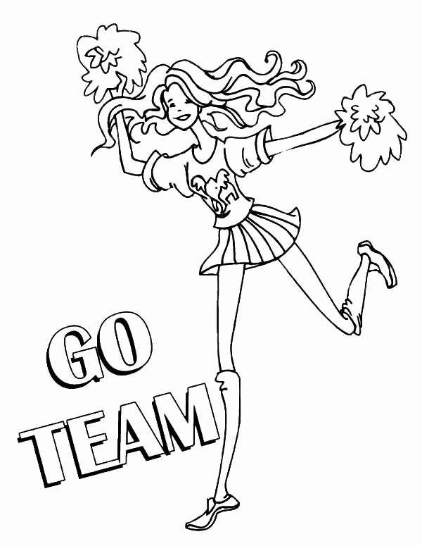 600x775 45 New Collection Of Cheerleading Coloring Pages