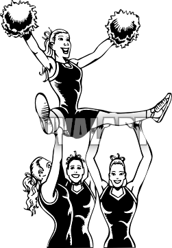 251x361 Stunt Clipart Drawing Cheer