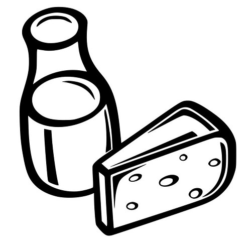 500x500 Milk And Cheese Die Cut Decal Car Window Wall Bumper Phone Laptop