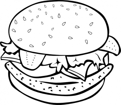 425x368 Fast Food Lunch Dinner Ff Menu Clip Art