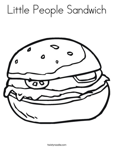 468x605 Little People Sandwich Coloring Page