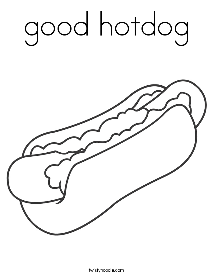 685x886 Good Hotdog Coloring Page