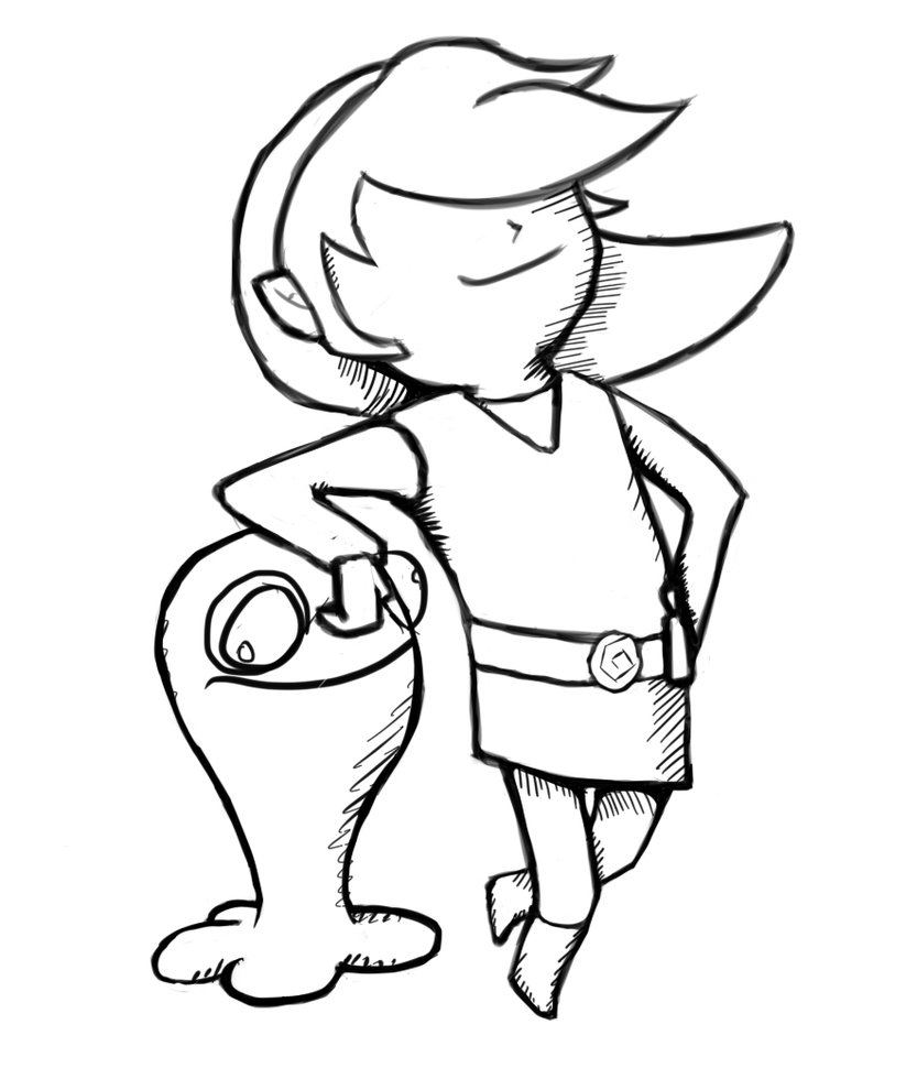 823x970 Toon Link Sketch By Happy Cheesecake