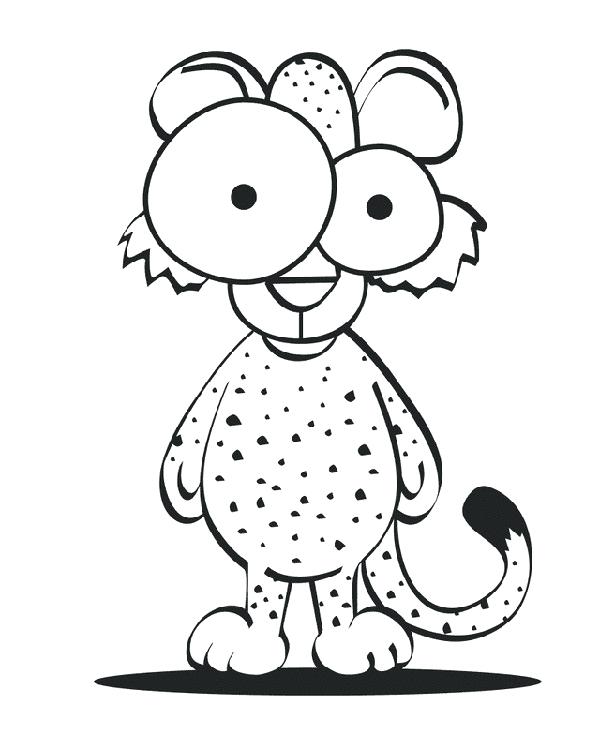 600x750 Coloring Pages Of Cheetahs Cartoon Coloring Pages Crazy Eyed
