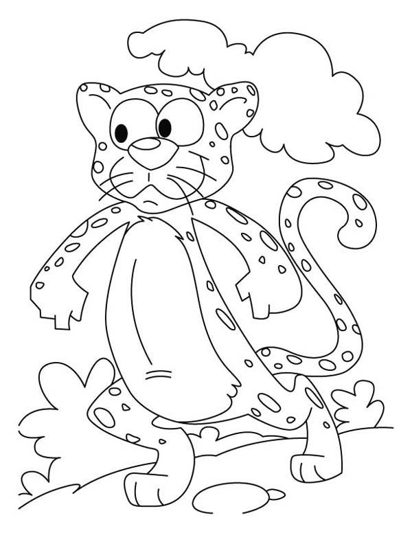 600x776 Funny Cheetah Drawing Coloring Page