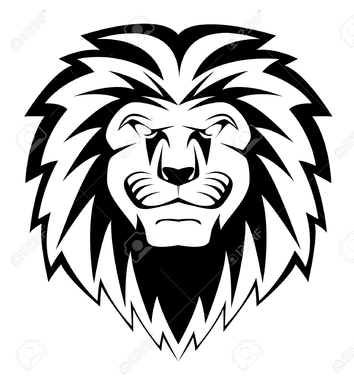 1206x1300 Lion Face Royalty Free Cliparts, Vectors, And Stock Illustration