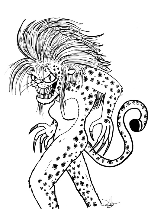 500x692 Cheetah Woman By Douglasdarien