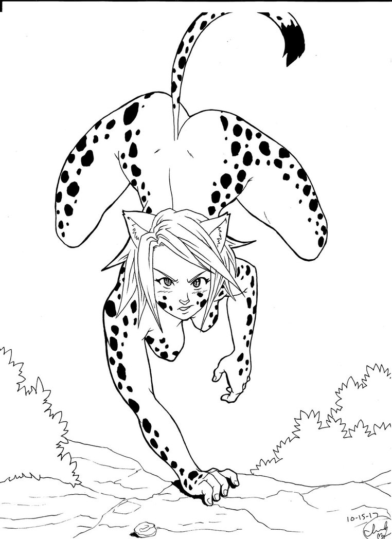 762x1048 Cheetah Cat Chick Handstand By Israel92