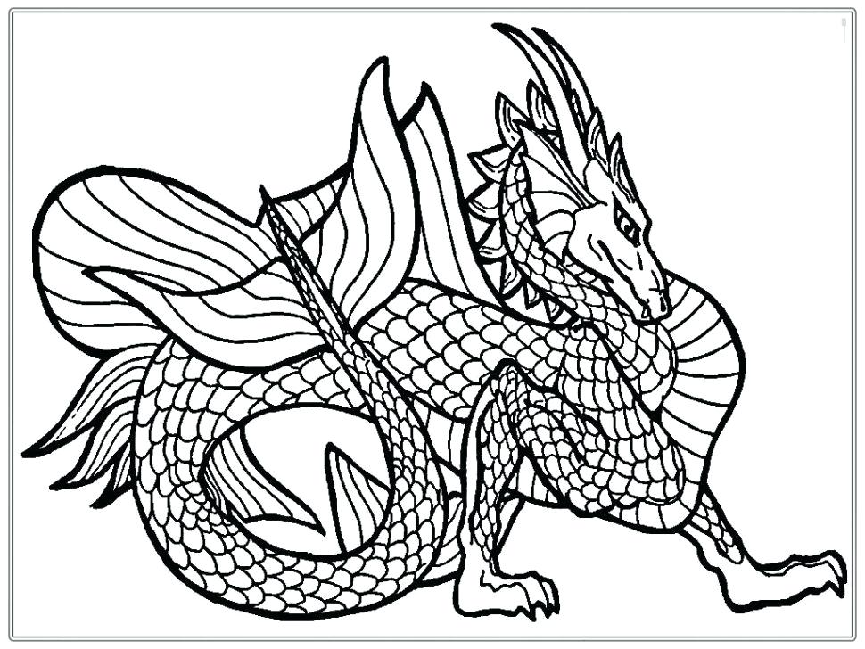 970x728 Dragon Coloring Pages Adults Plus Dragon Coloring Pages