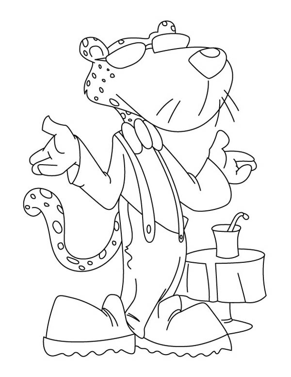 600x776 Awesome Chester The Cheetah Coloring Page