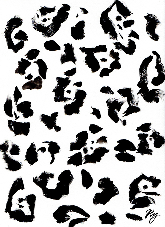 698x960 Painted Animal Print, Black Amp White Pattern Regina Yazdi