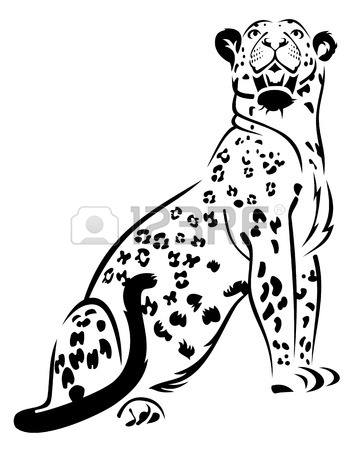 355x450 Cheetah And Jaguar On White Background Royalty Free Cliparts