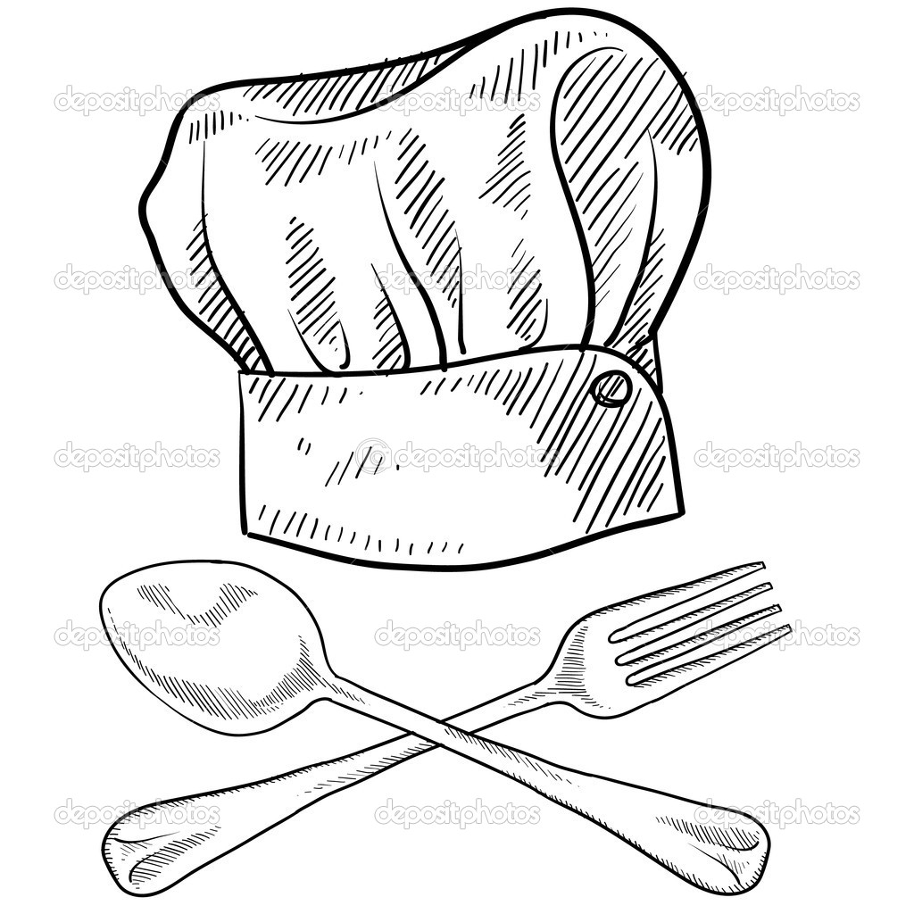 1024x1024 Drawing Of A Chef Hat Drawn Hat Chef