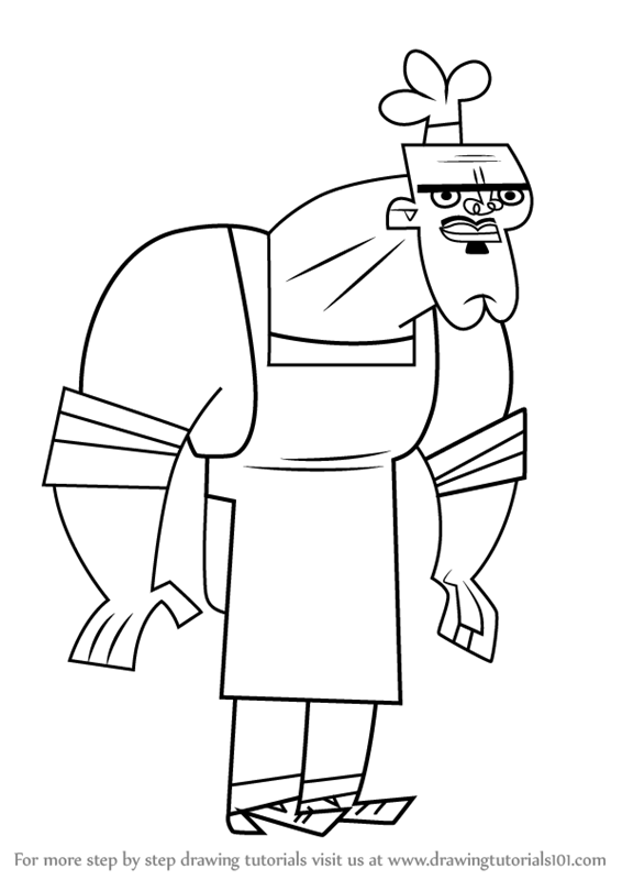 566x800 Learn How To Draw Chef Hatchet From Total Drama (Total Drama) Step