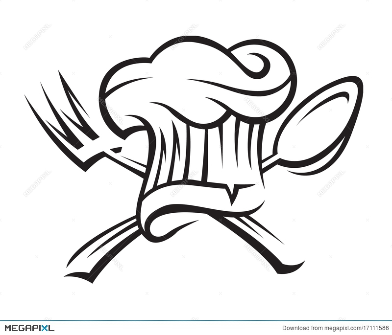 800x685 Chef Hat With Spoon And Fork Illustration 17111586