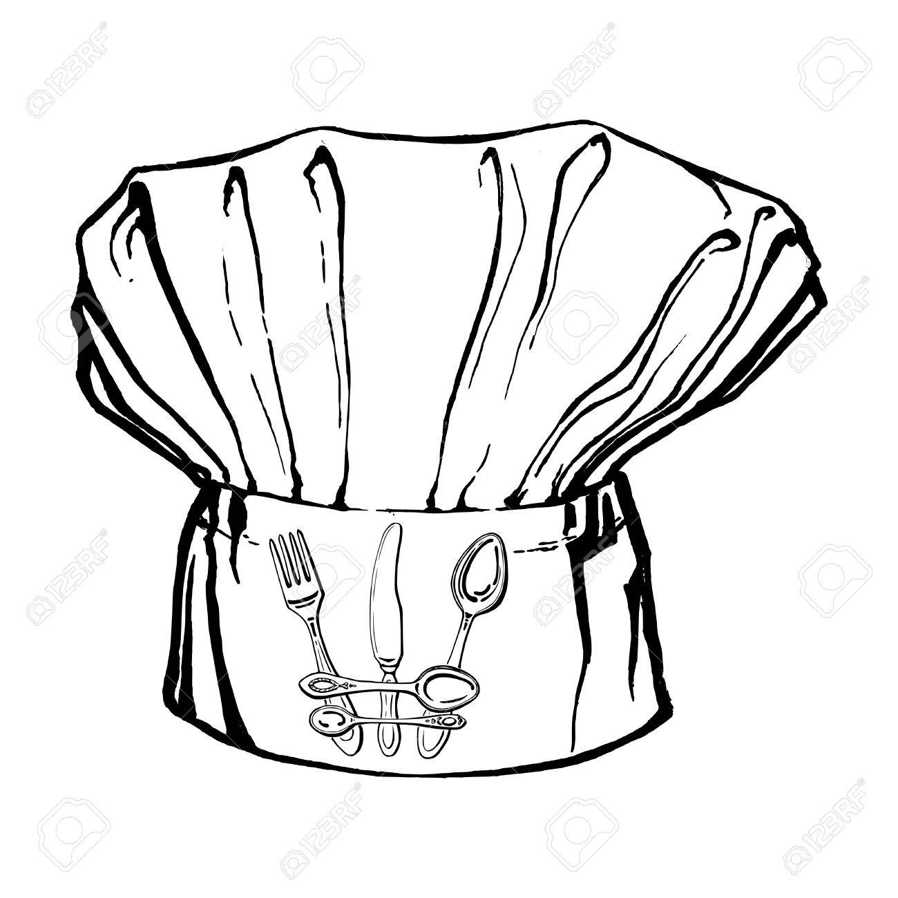 1300x1300 Drawing Of A Chef Hat