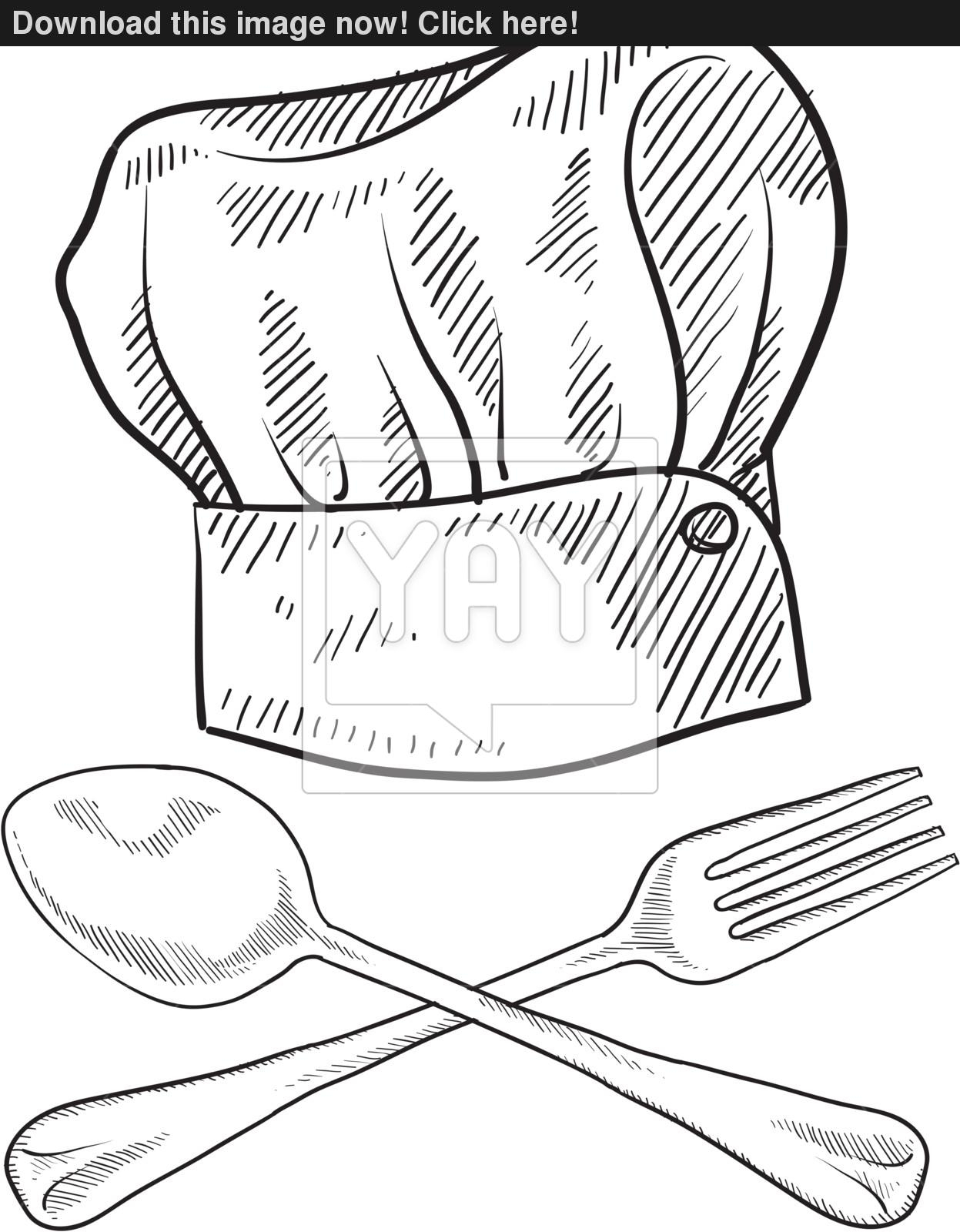 1247x1600 Drawing Of A Chef Hat Chef Hat Sketch Vector Yayimages