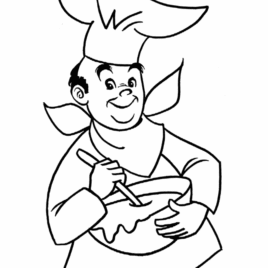 268x268 Coloring Pages Chef Hat Kids Drawing And Coloring Pages