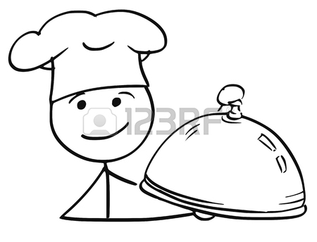 450x344 Cartoon Vector Stick Man Stickman Drawing Of Male Cook Chef