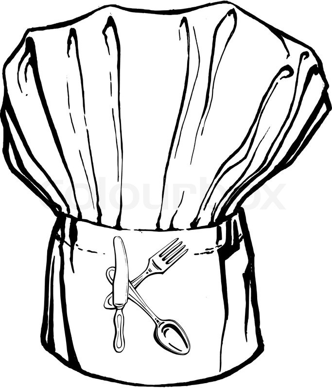 683x800 Chef's Hat With The Letter K Stock Vector Colourbox