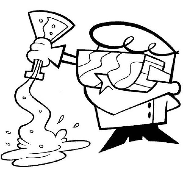 600x600 Dexter Spill Chemical Fluid In Dexters Lab Coloring Page