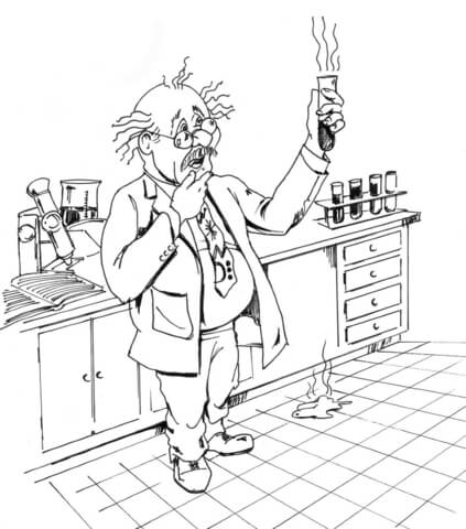 423x480 Chemical Scientist Coloring Page Free Printable Coloring Pages