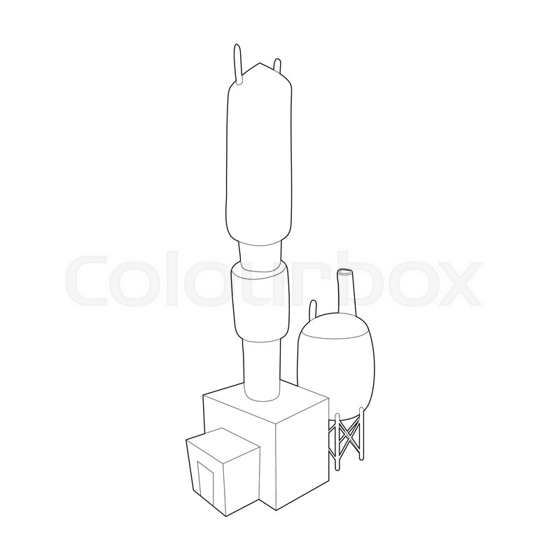 800x800 Manufacture Of Chemicals Icon In Outline Style Isolated On White