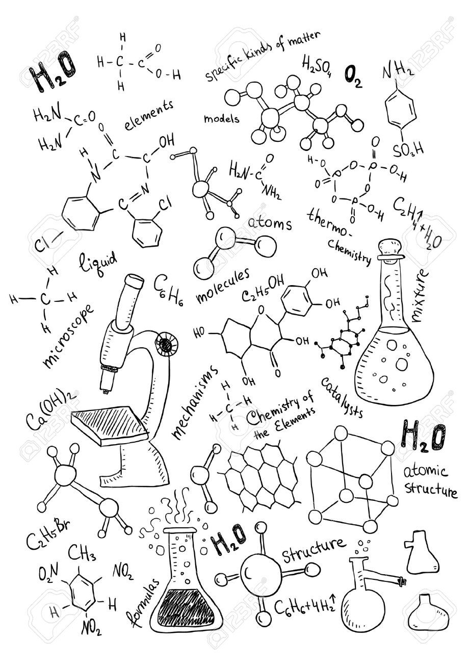 918x1300 Hand Drawn Chemistry Royalty Free Cliparts, Vectors, And Stock