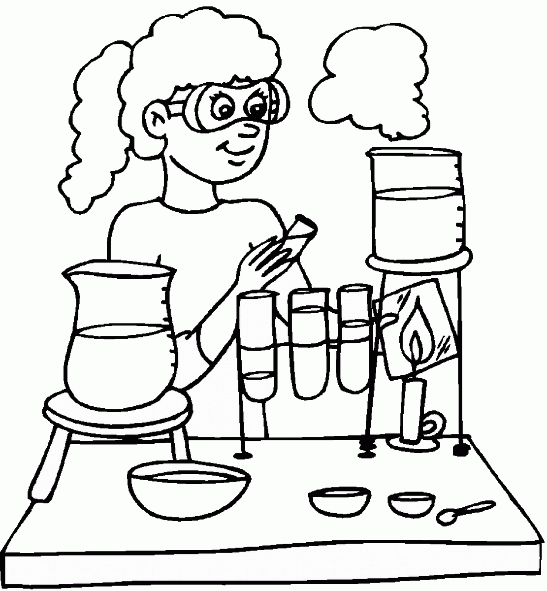 1111x1200 Science Lab Coloring Pages Printable Science Fiction Coloring