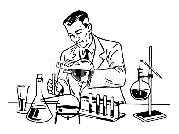 586x440 Scientist Working In The Lab Stock Vector