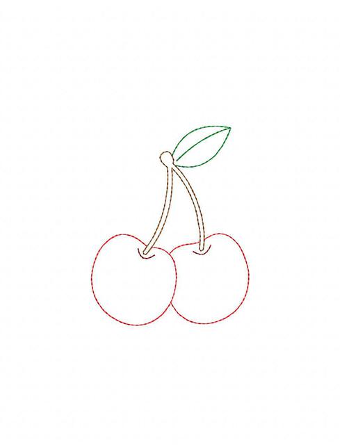 489x640 Cherries Color Work Embroidery Design