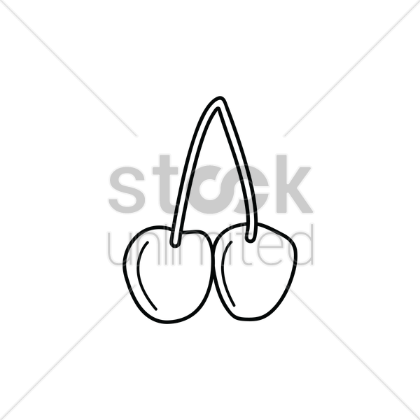 600x600 Cherries Vector Image