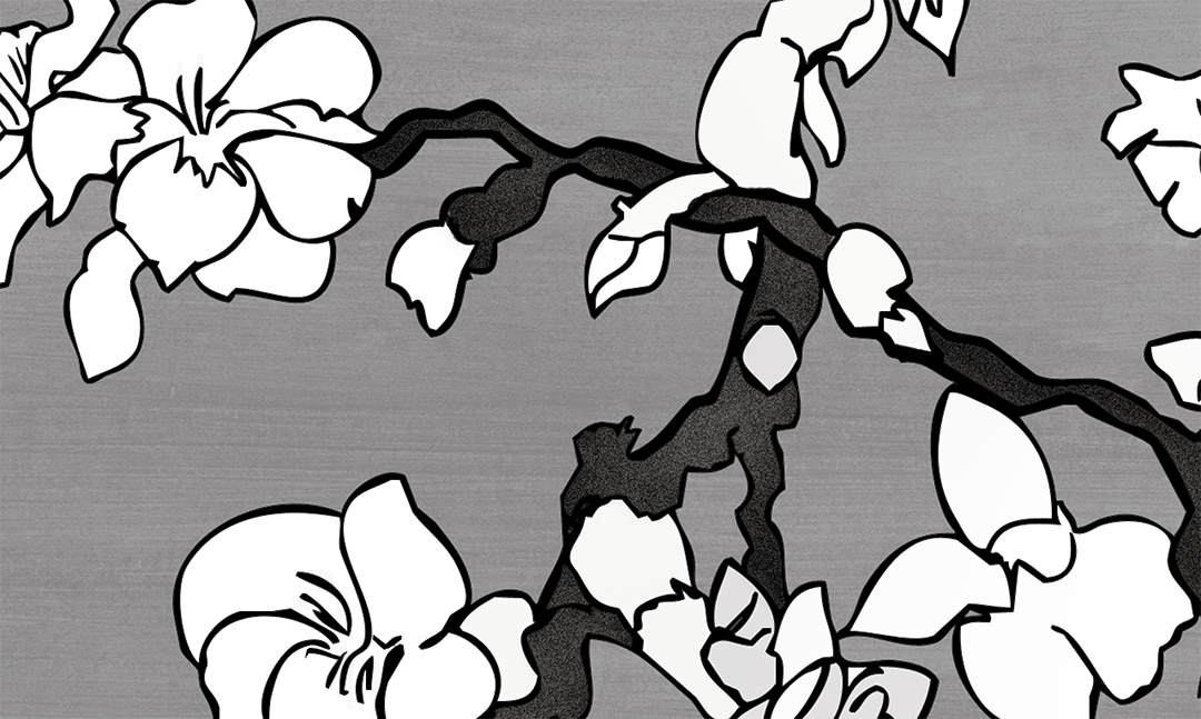 1080x647 Asian Blossom Plum Almond Branches Mural Casart Coverings