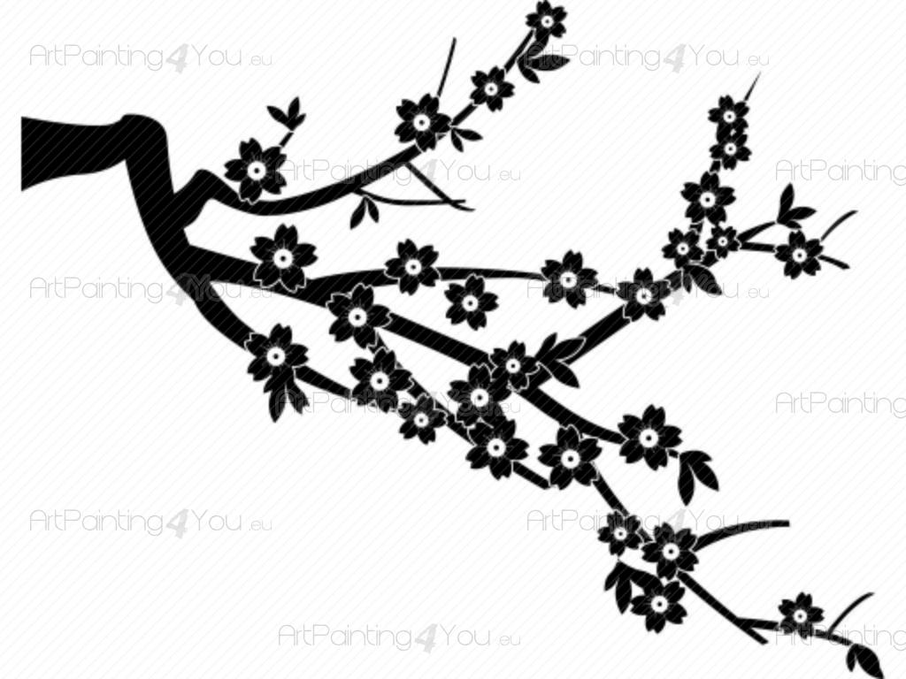 1024x768 Wall Decals Cherry Blossoms Artpainting4you.eu (Vdf1116en)